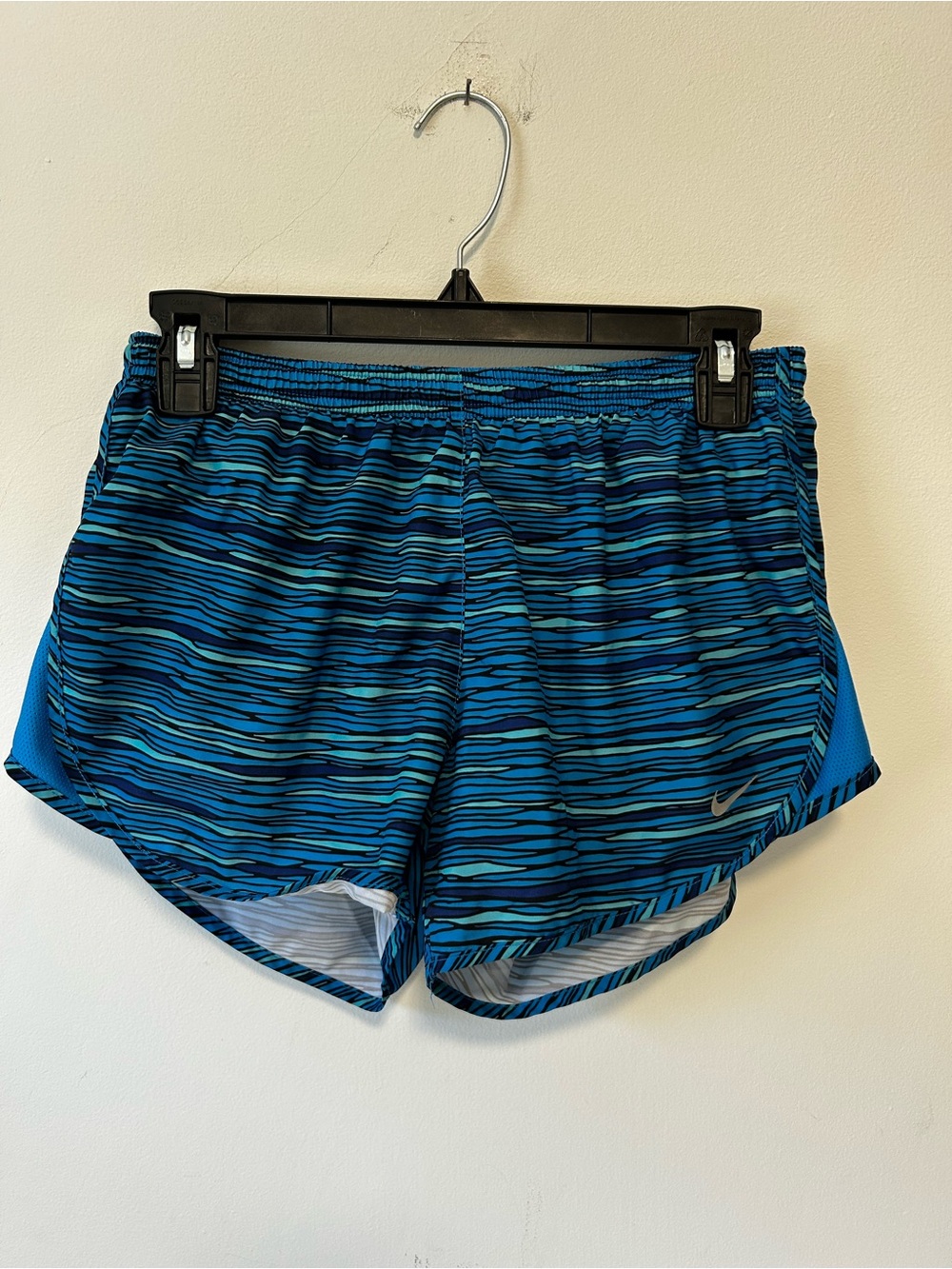 Nike Women’s Blue Striped Athletic Shorts